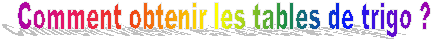 Comment obtenir les tables de trigo ? 